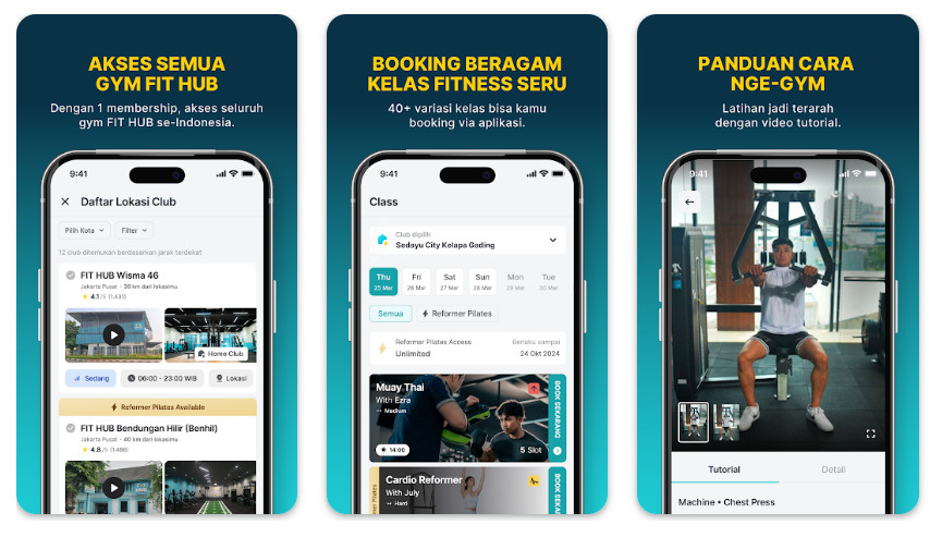 desain aplikasi fitness fithub