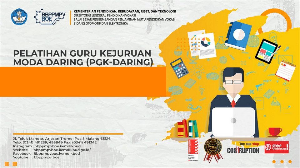 Pelatihan Guru Kejuruan Daring 2022 di BBPPMPV BOE Malang