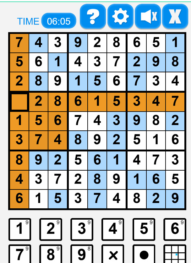 Game sudoku