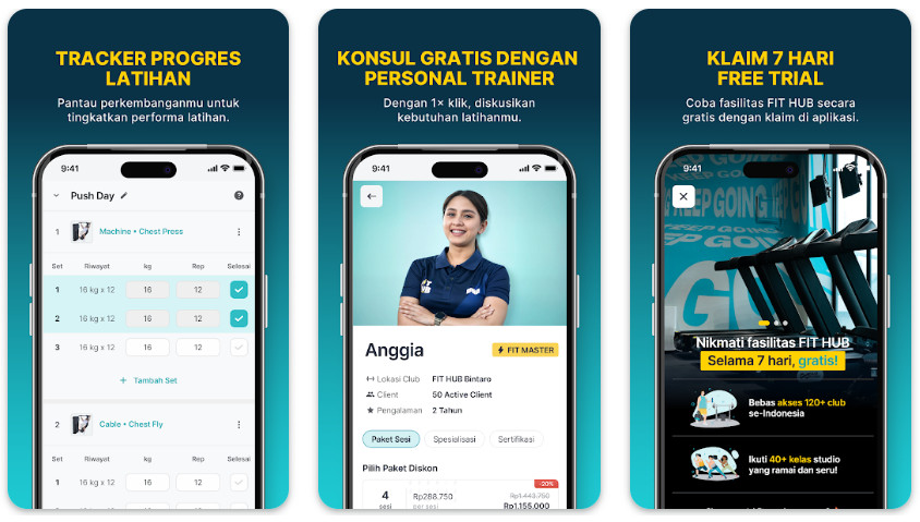 aplikasi fitness fit hub